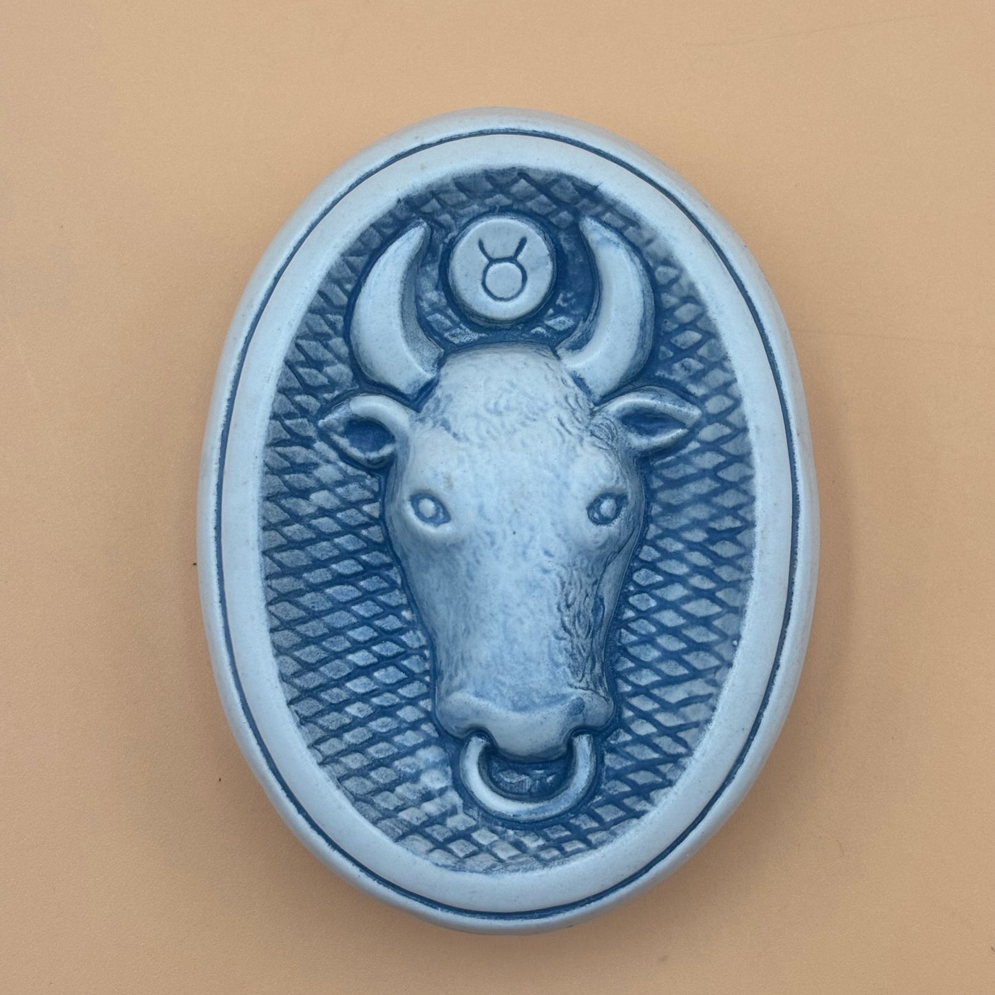 JIE Gantofta Sweden Zodiac Vintage Wall Plaque – Taurus Bull Relief