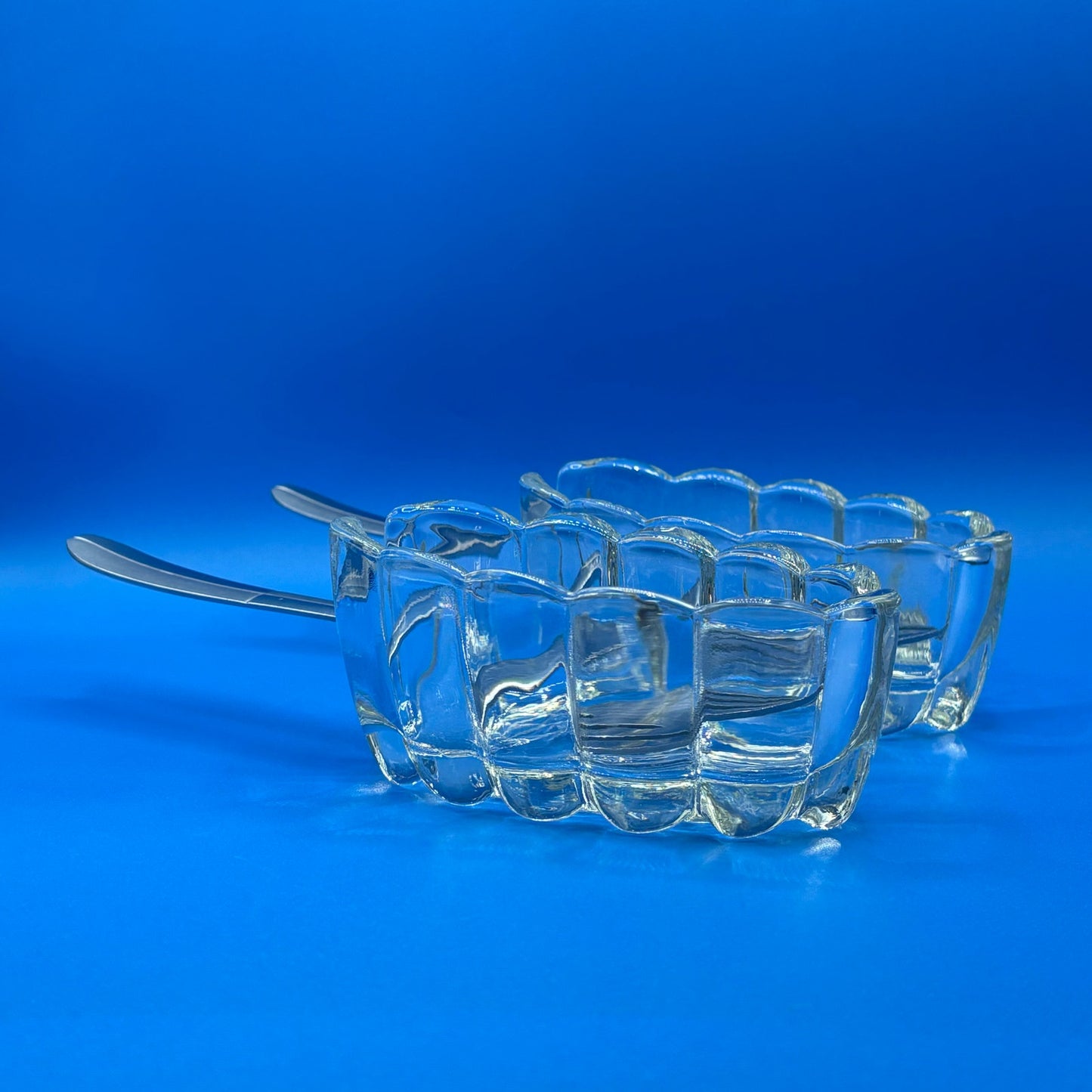 Set of 2 Princess House Crystal Spoon & Fork Rest Holders