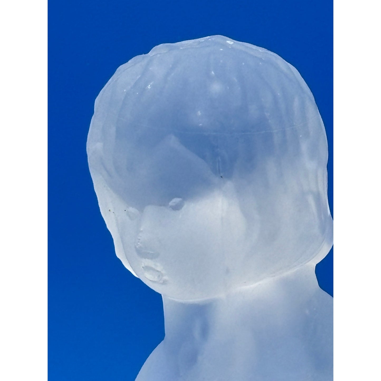 Pair of Vintage Frosted Glass Child Taper Holders