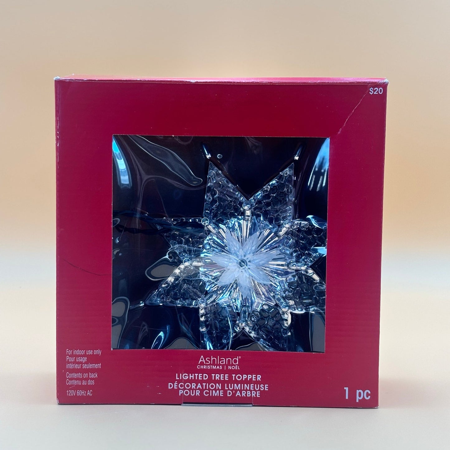 Ashland Lighted Star Tree Topper 8 Point Star