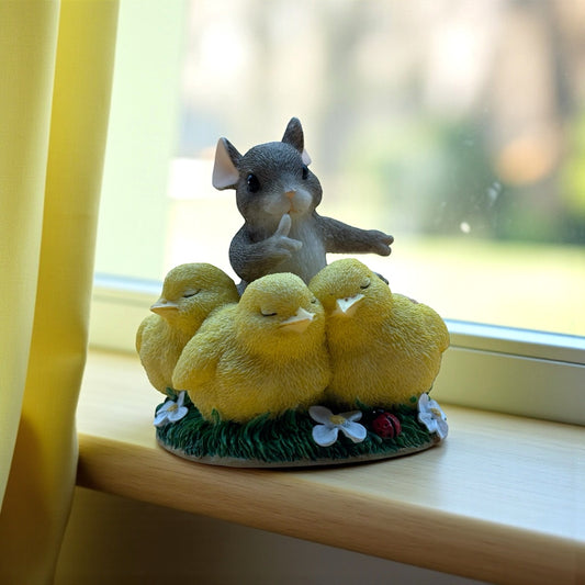 Charming Tails “Shhh, Don’t Make a Peep” Figurine with Box