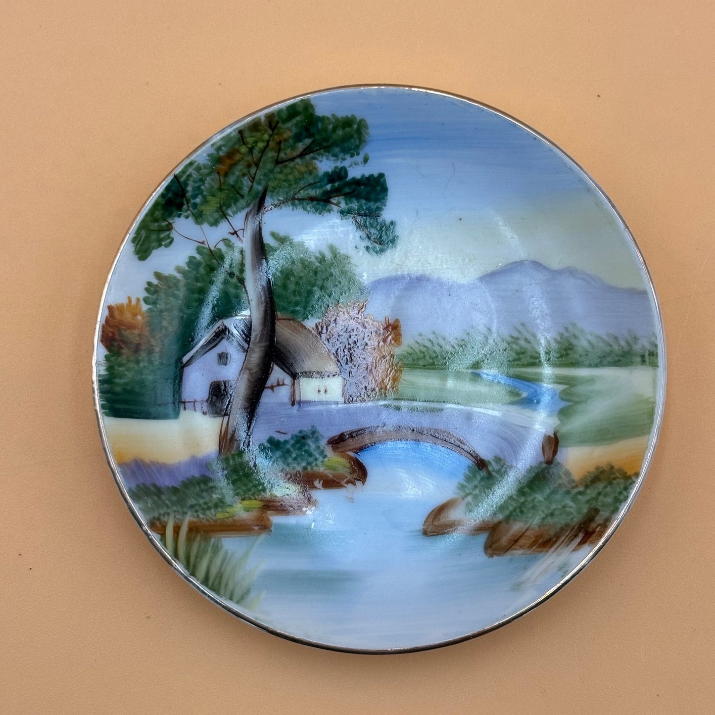 Hand Painted Scenic Plates – Japan Wall Display Set 6 Ucago