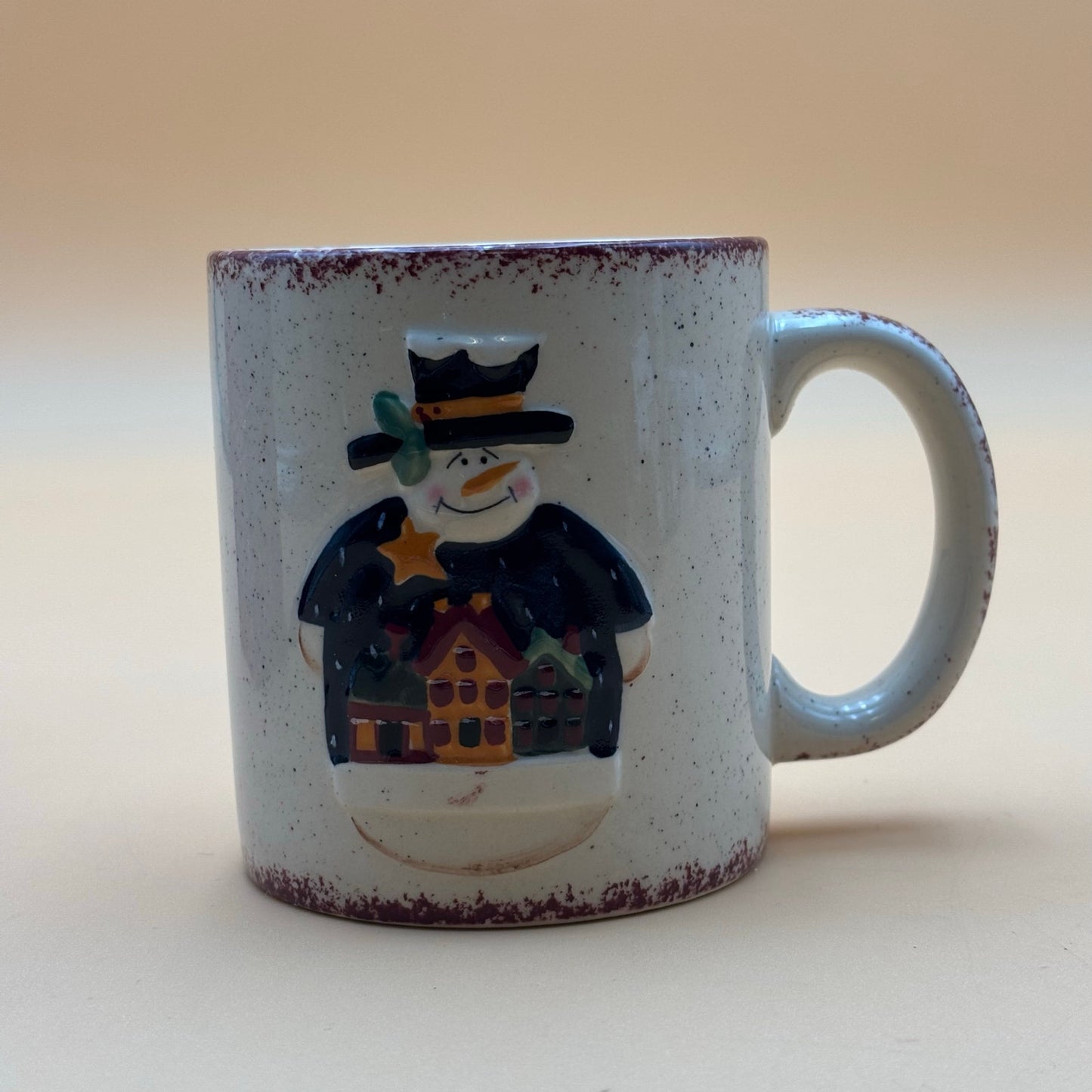 Vintage Snowman Mug with Matching Holiday Box