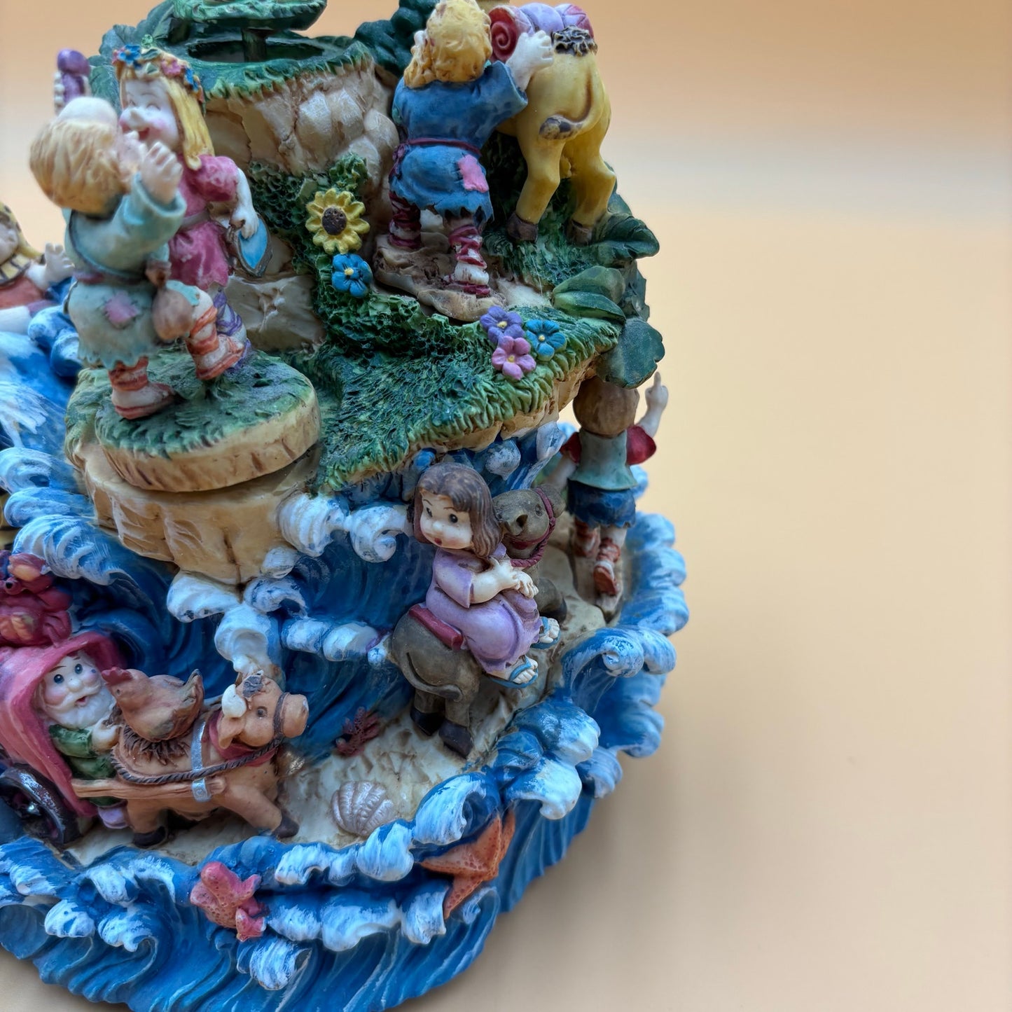 Vintage Biblical Music Box – Rotating Figurines Playing “Chariots of Fire”