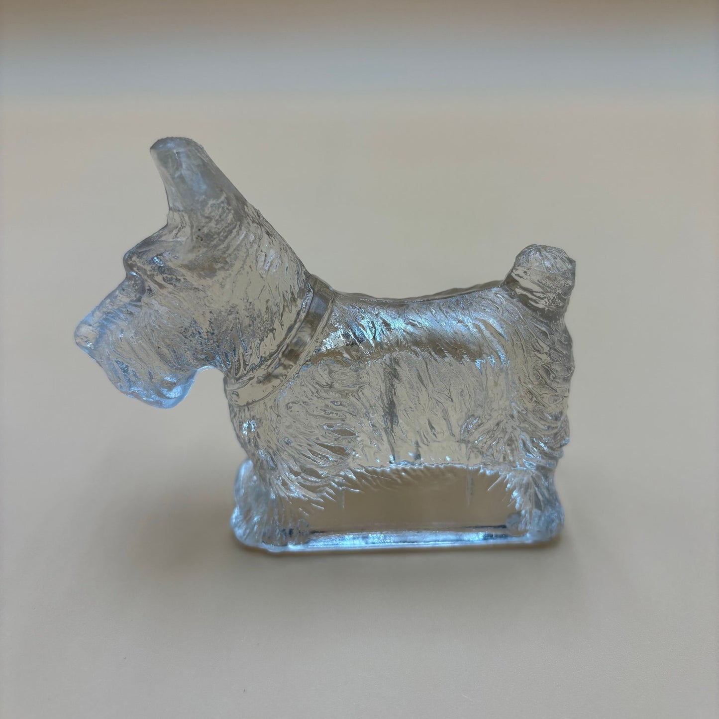 Vintage Clear Glass Scottie Dog Figurine – 4.25” Long – Depression Glass Style