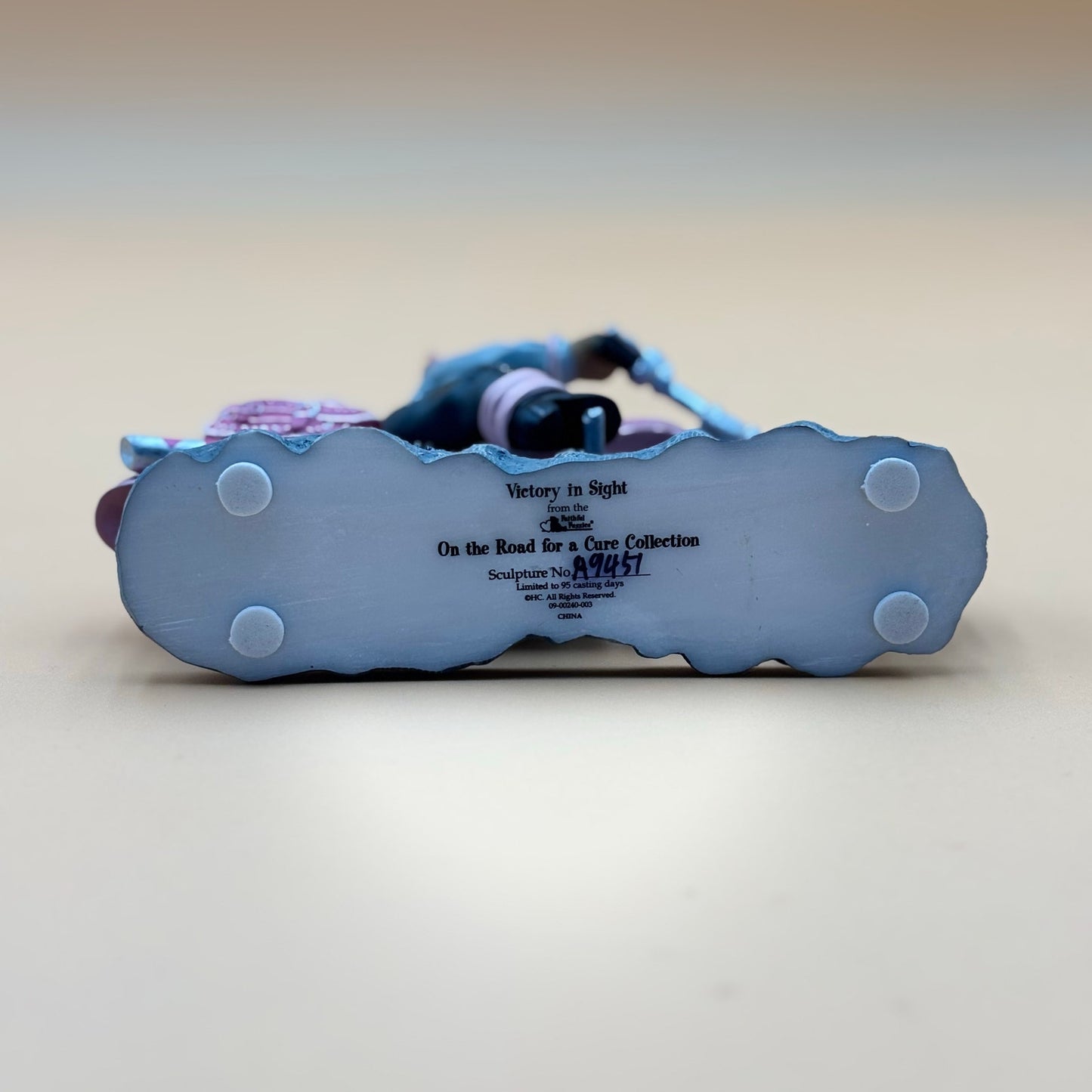 On the Road for a Cure Teddy Bear Motorcycle Figurine