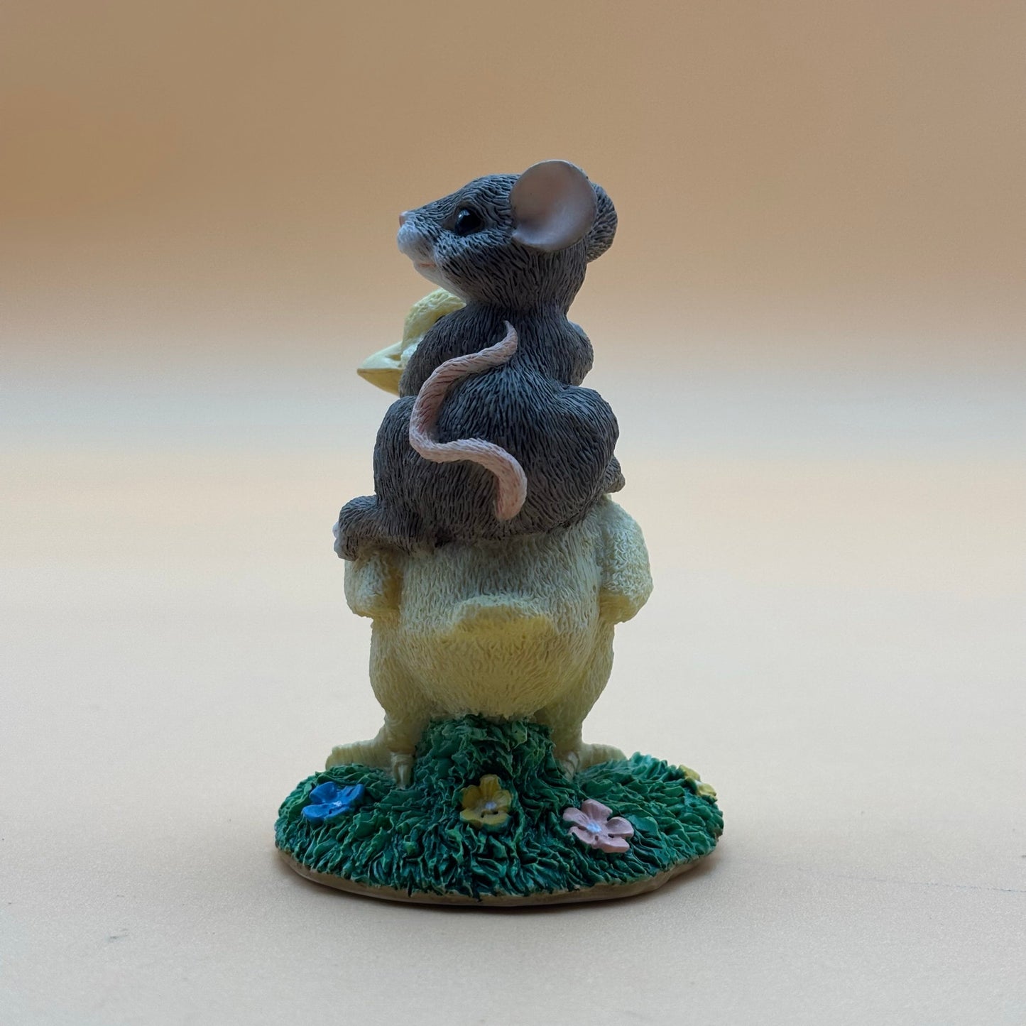 Charming Tails “Chickie Back Ride” Figurine with Box