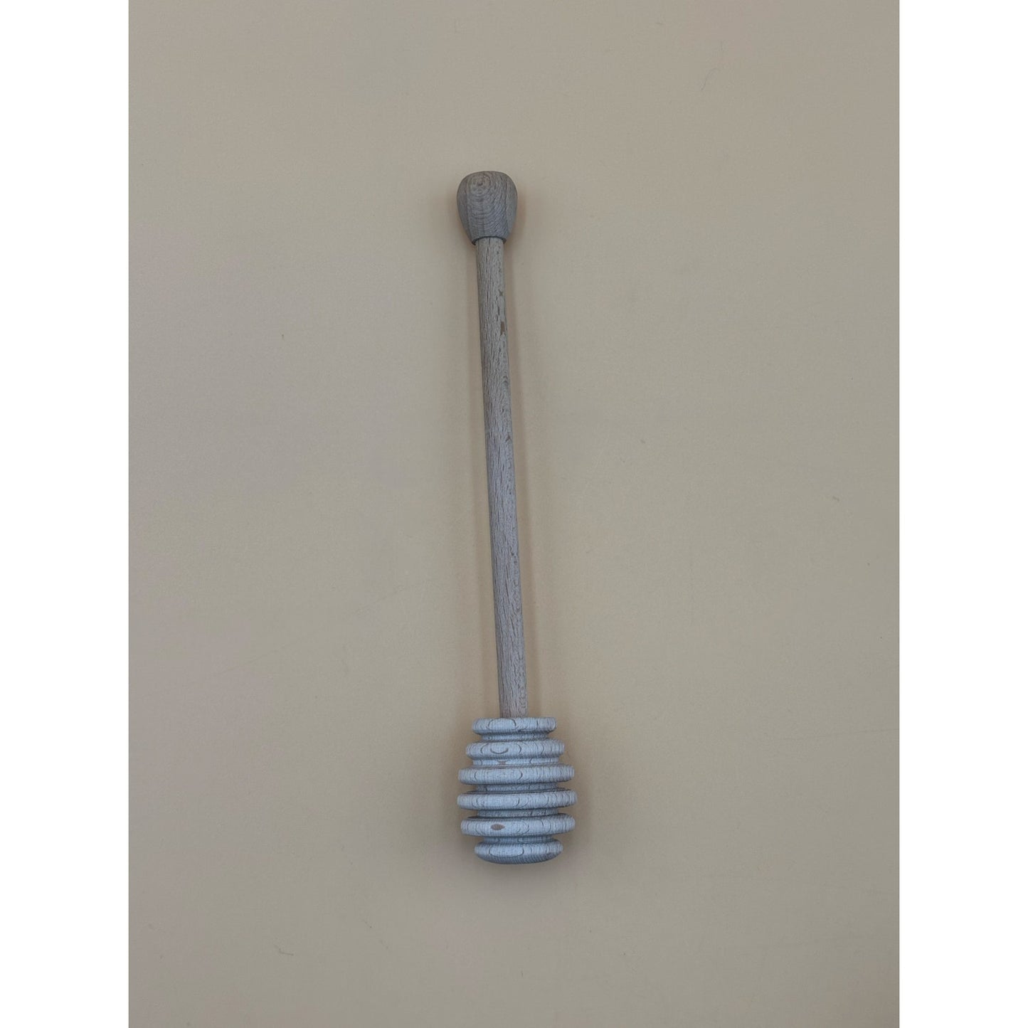 Studio Pottery Honey Jar with Dipper — Olive Green Earth Tone Glaze