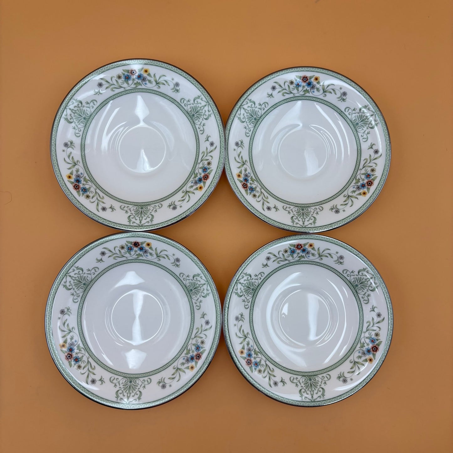 Wedgwood Bone China “Agincourt” 4-Cup & Saucer Tea Set
