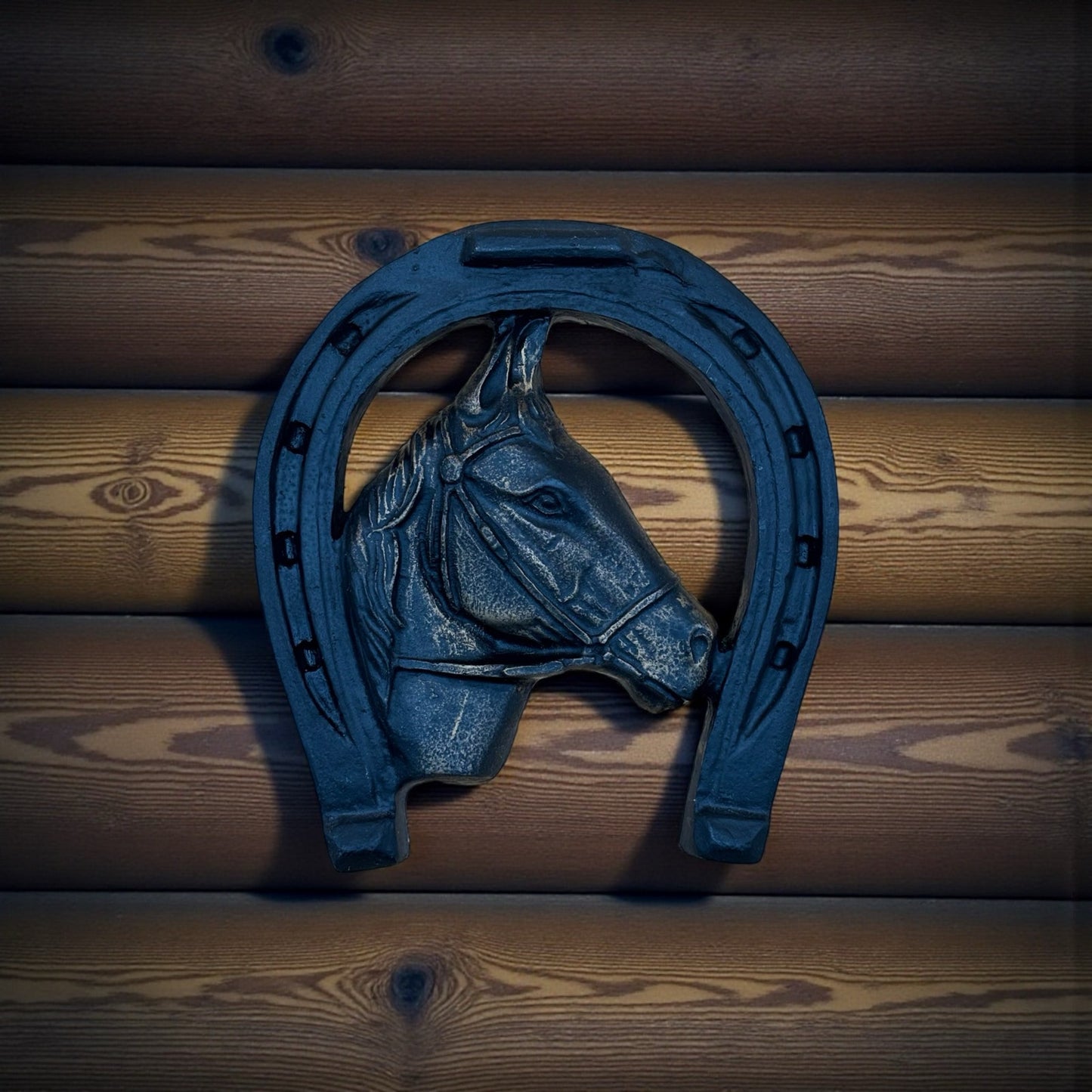 Horse Head Horseshoe Wall Art – Made From Lignite Coal, North Dakota