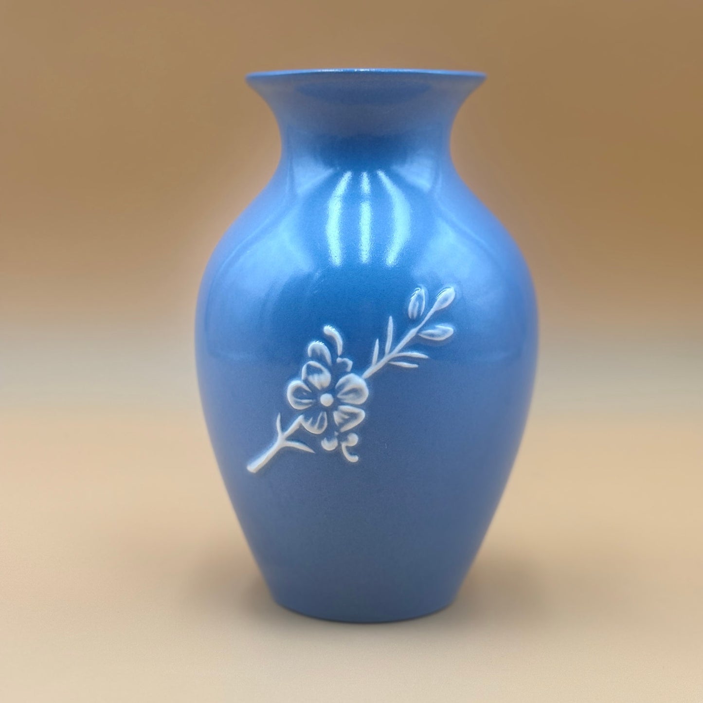 Stangl Pottery Blue Vase – Applique 4007 7"