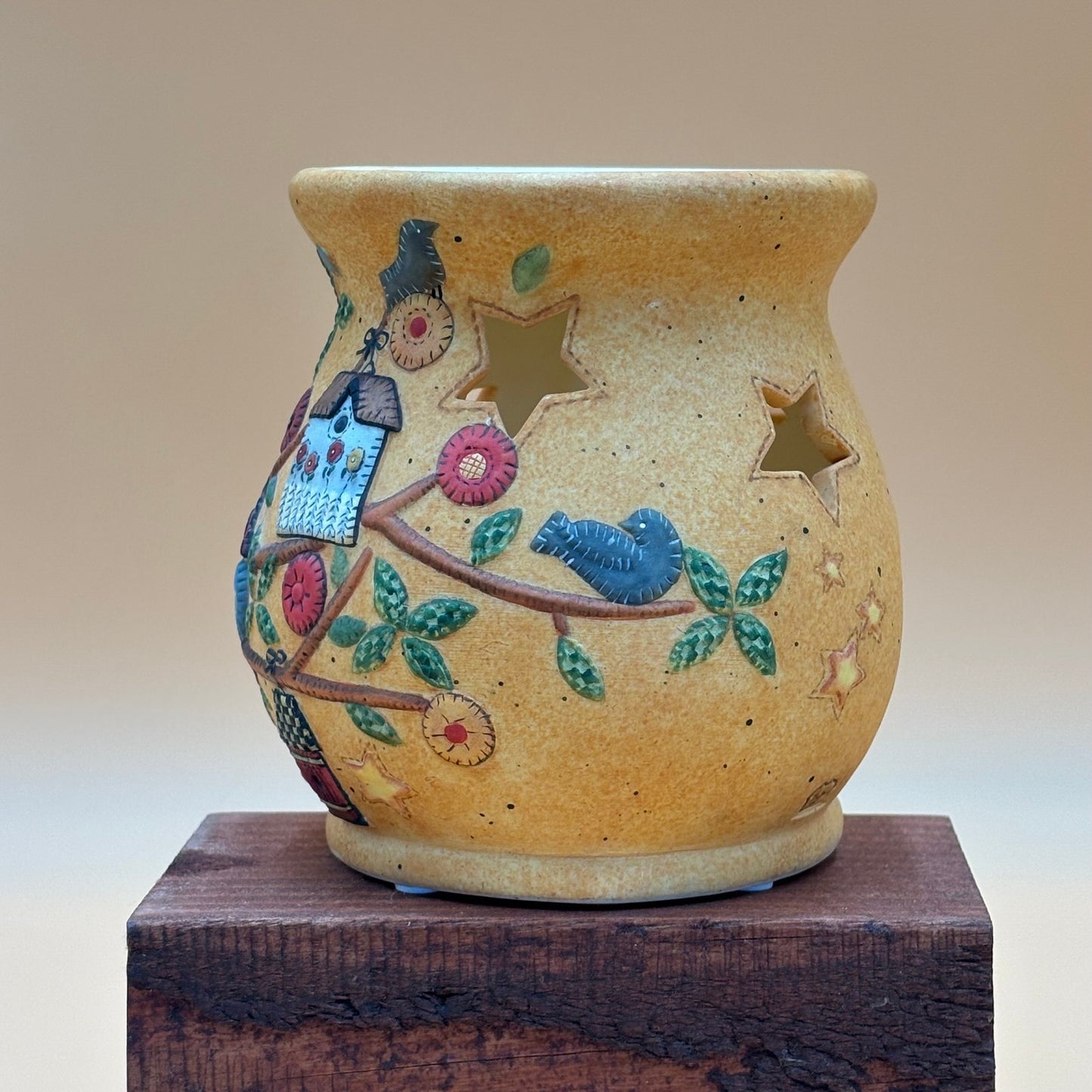 Lang Melting Pots Candle Wax Warmer "Life Is A Song" Folk Art