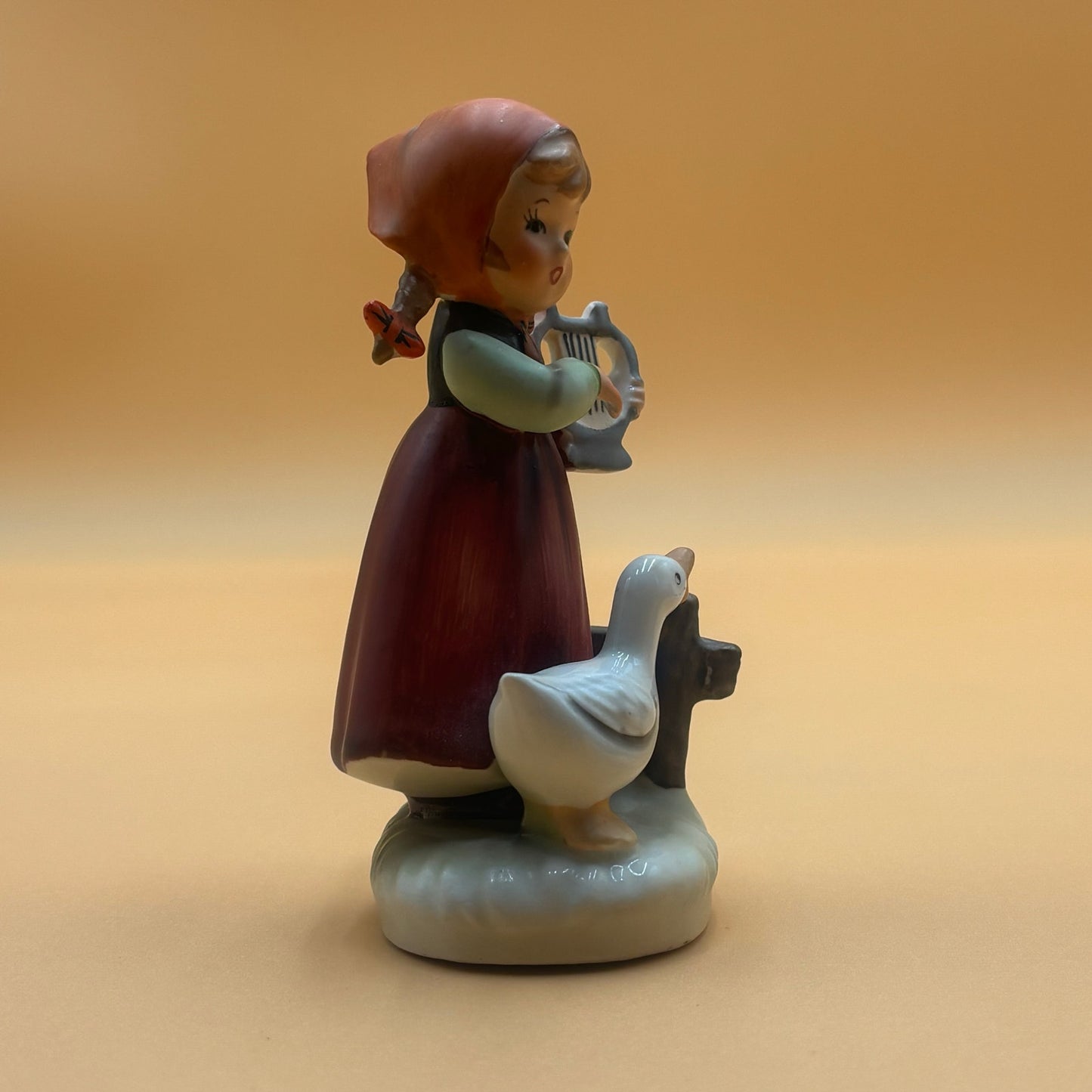 Vintage Erich Stauffer Girl with Lyre & Duck Figurine #44/96